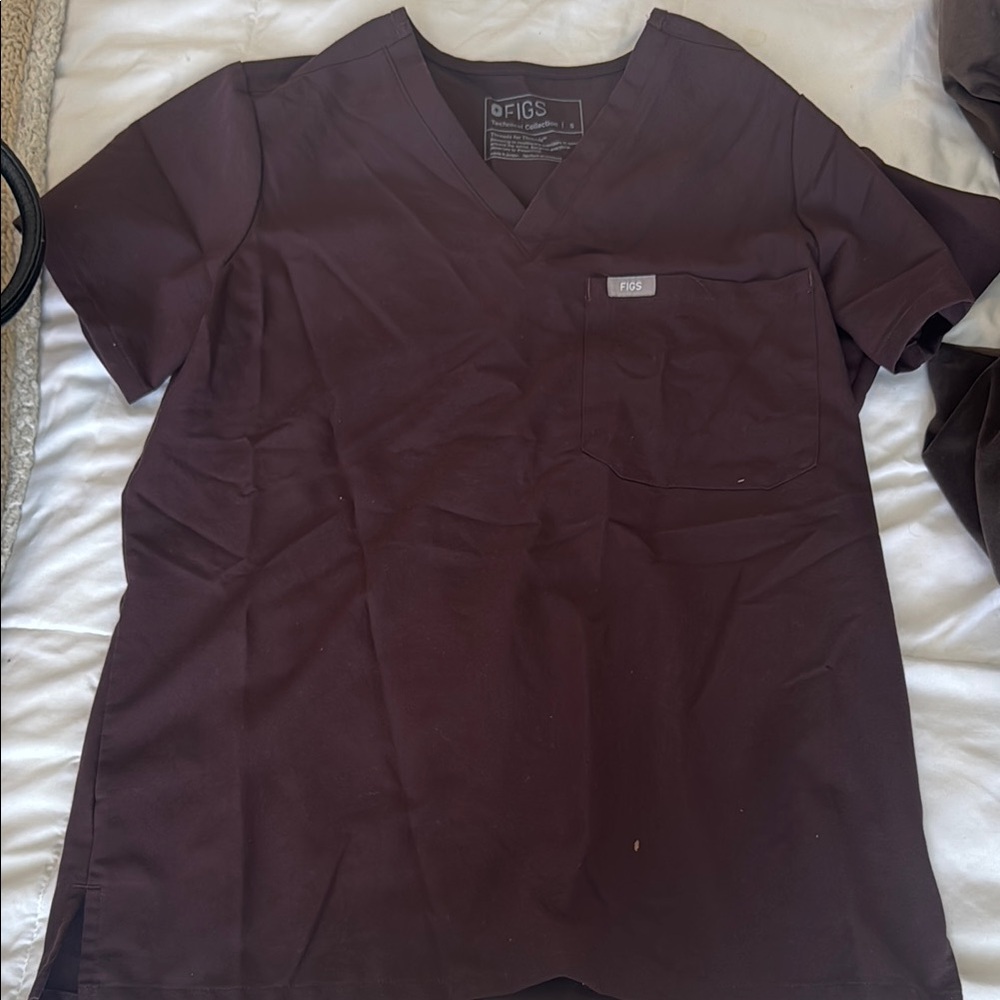 Figs Brown Short Sleeve Tee for Healthcare Professionals